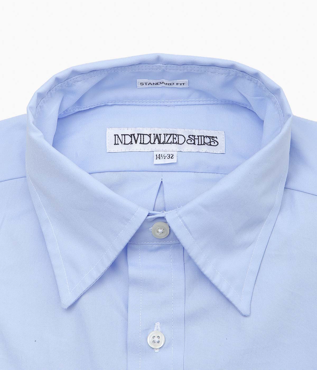 INDIVIDUALIZED SHIRTS ''IMPERIAL BLOAD CLOTH (STANDARD FIT JFK COLLAR SHIRT)''(BLUE)