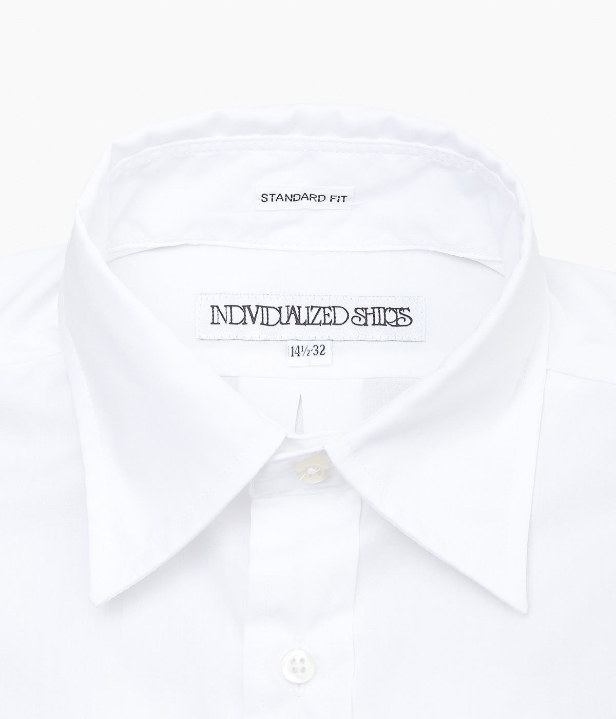 INDIVIDUALIZED SHIRTS ''IMPERIAL BLOAD CLOTH (STANDARD FIT JFK COLLAR SHIRT)''(WHITE)