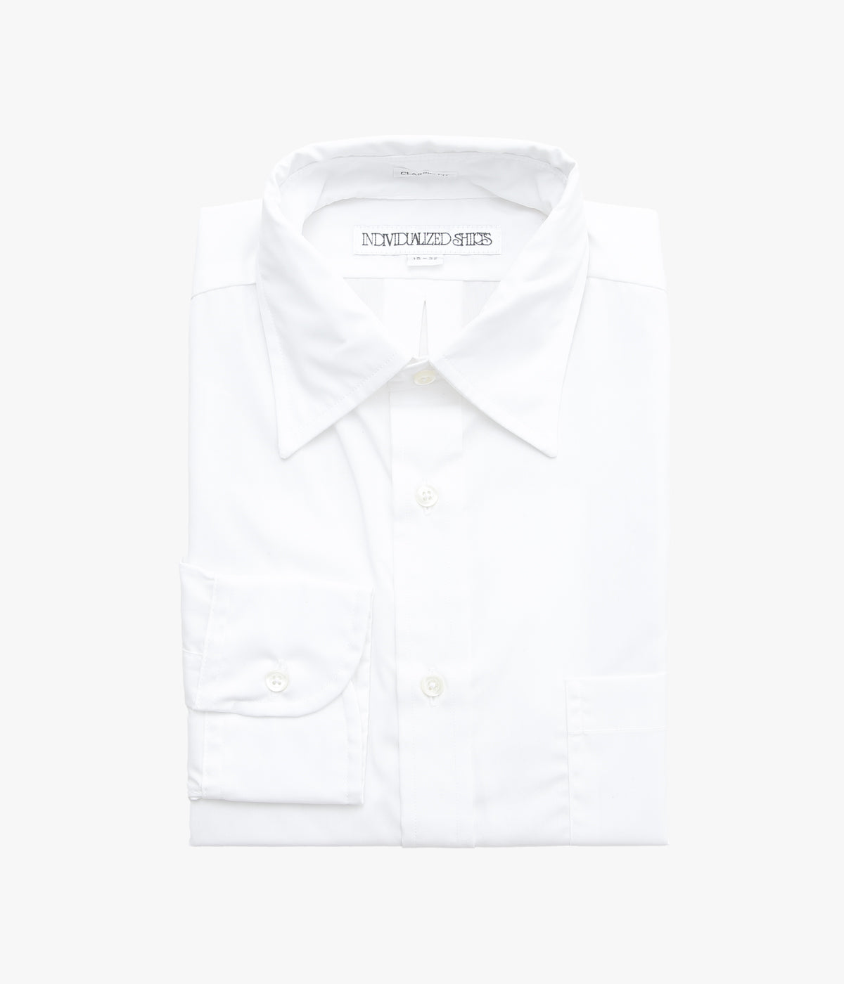 INDIVIDUALIZED SHIRTS ''IMPERIAL BROAD CLOTH(CLASSIC FIT JFK COLLAR SHIRT)'' (WHITE)