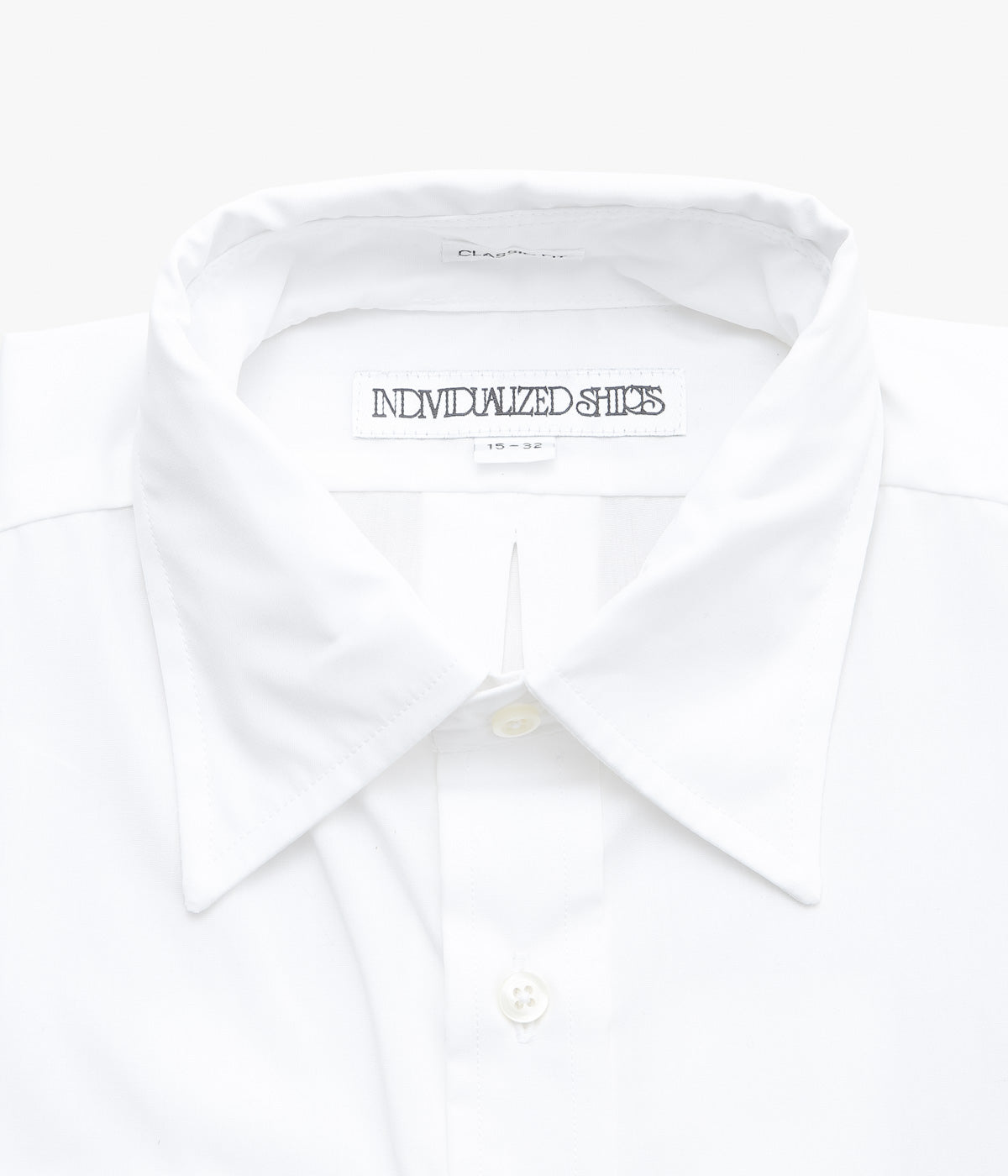 INDIVIDUALIZED SHIRTS ''IMPERIAL BROAD CLOTH(CLASSIC FIT JFK COLLAR SHIRT)'' (WHITE)