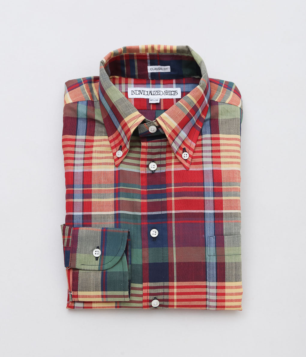 INDIVIDUALIZED SHIRTS ''LIMITED MADRAS(CLASSIC FIT BUTTON DOWN SHIRTS)'' (MULTI)