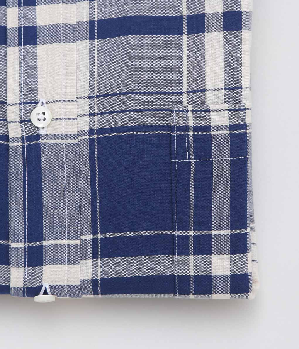 INDIVIDUALIZED SHIRTS ''LIMITED MADRAS(CLASSIC FIT BUTTON DOWN SHIRTS)'' (BLUE)