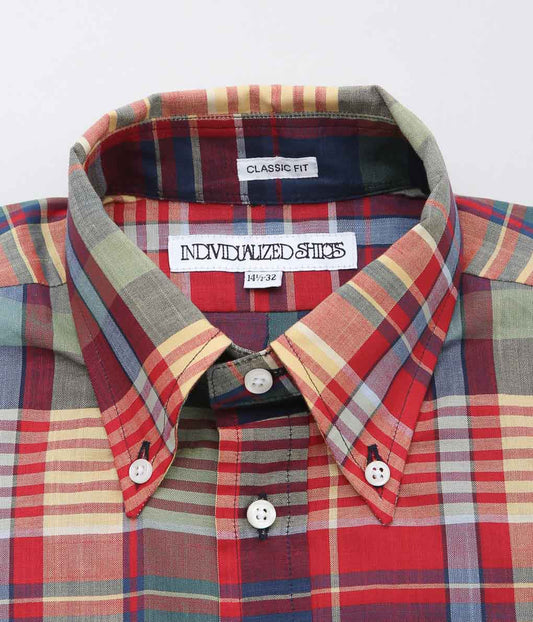 INDIVIDUALIZED SHIRTS ''LIMITED MADRAS(CLASSIC FIT BUTTON DOWN SHIRTS)'' (MULTI)