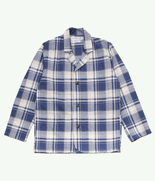 INDIVIDUALIZED SHIRTS ''LOUNGER JACKET(LIMITED MADRAS)'' (BLUE)