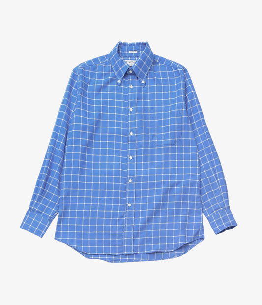 INDIVIDUALIZED SHIRTS ''MANHATTAN GRID(CLASSIC FIT BUTTON DOWN SHIRT)'' (BLUE)