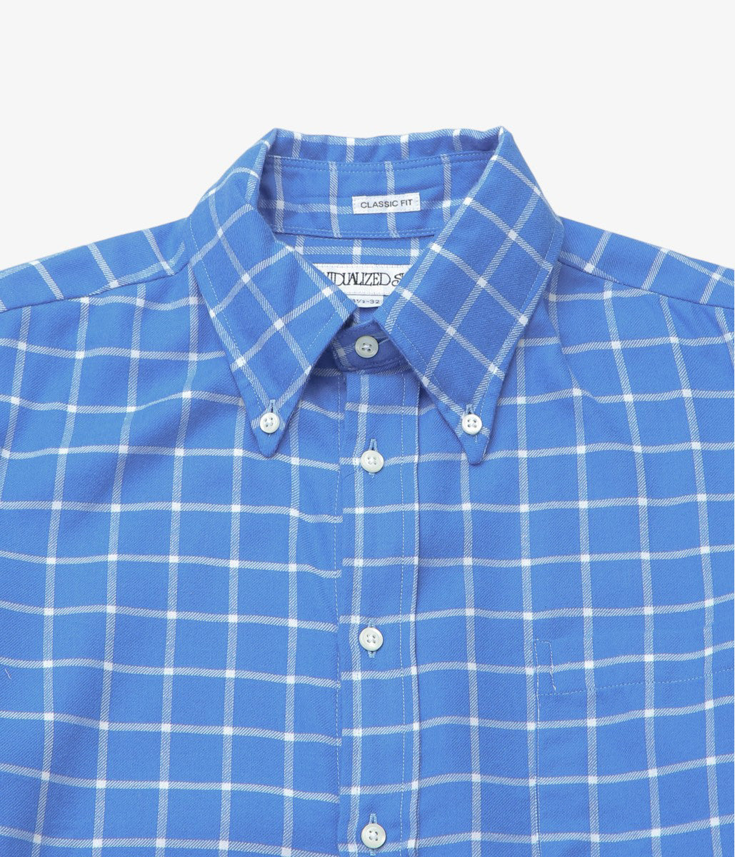 INDIVIDUALIZED SHIRTS ''MANHATTAN GRID(CLASSIC FIT BUTTON DOWN SHIRT)'' (BLUE)