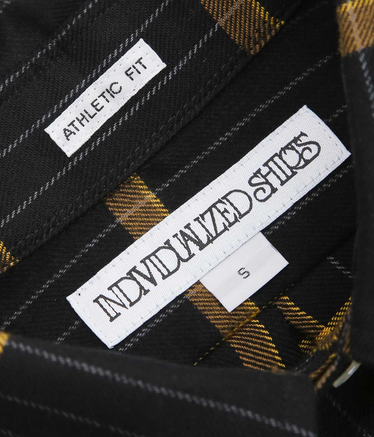 INDIVIDUALIZED SHIRTS ''MULTI FLANNEL(ATHLETIC FIT BUTTON DOWN SHIRT)'' (BLACK)