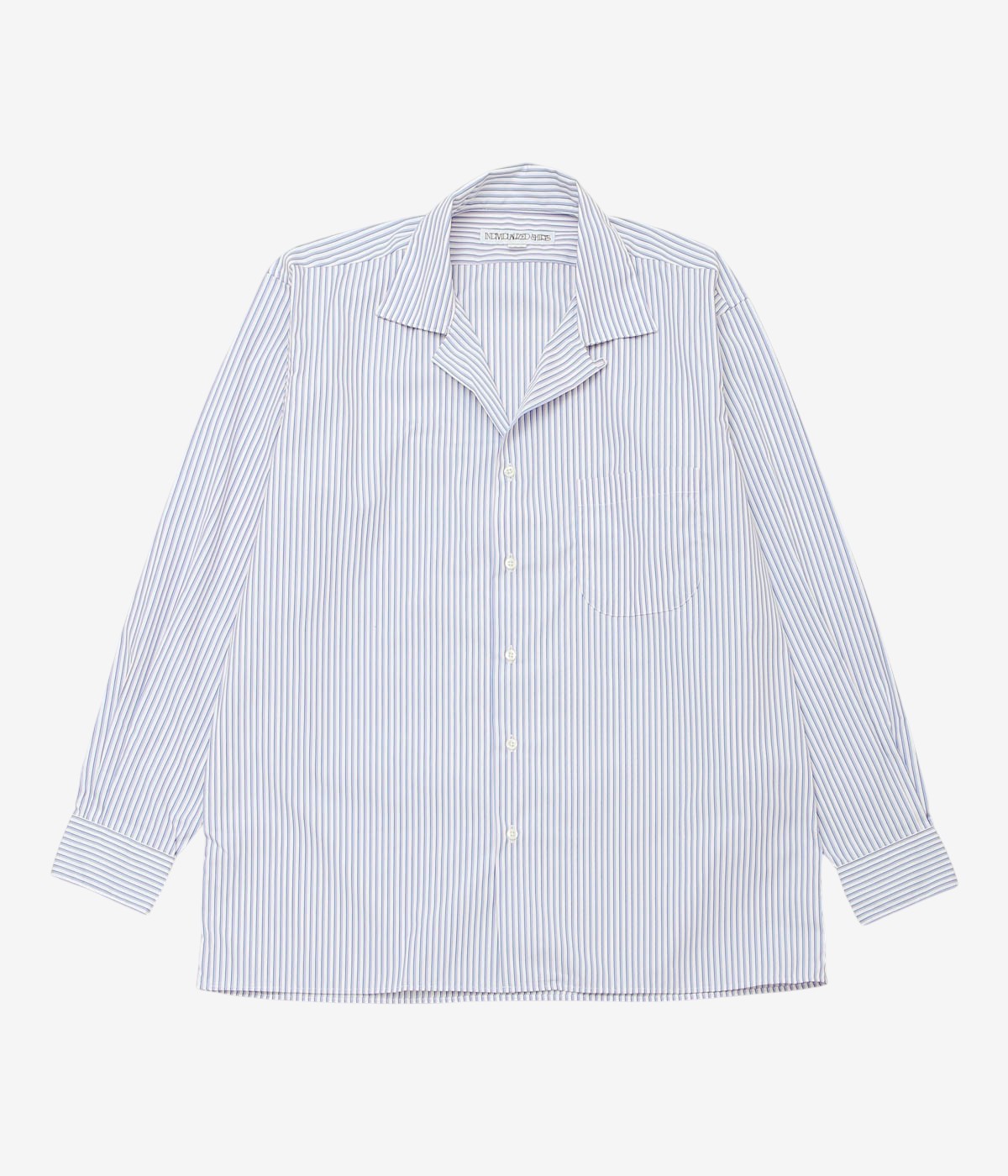 INDIVIDUALIZED SHIRTS ''MULTI STRIPE CAMP COLLAR L/S'' (BLUE/PINK)