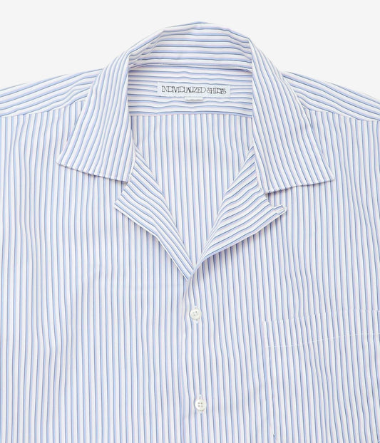 INDIVIDUALIZED SHIRTS ''MULTI STRIPE CAMP COLLAR L/S'' (BLUE/PINK)