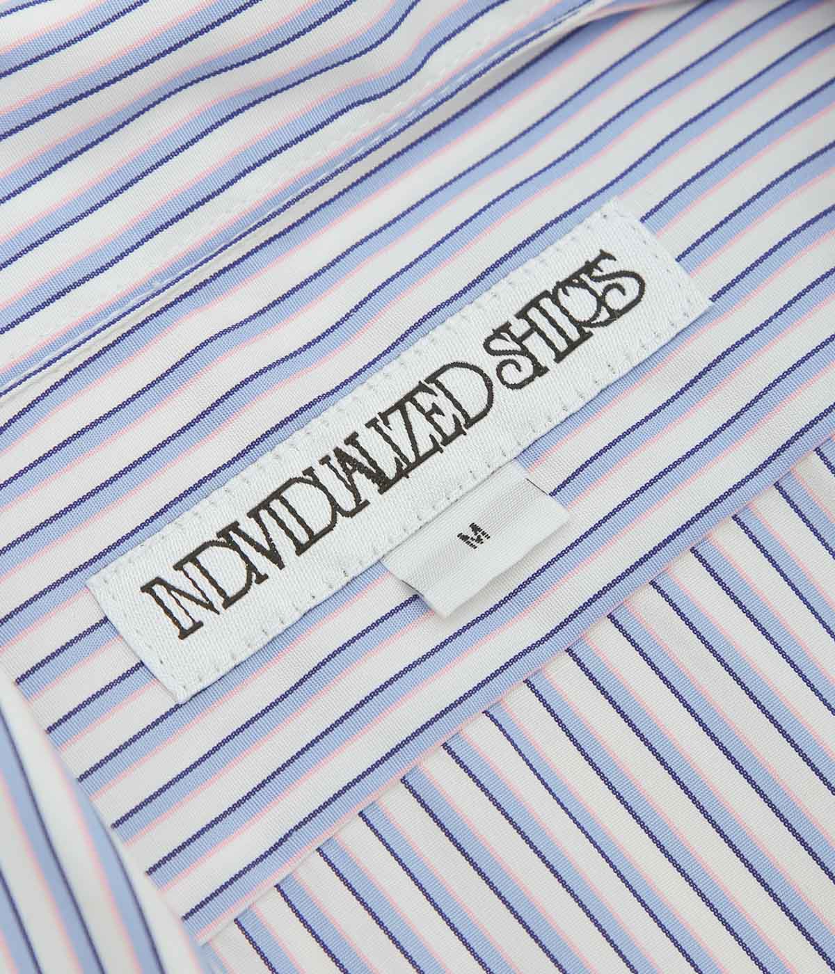 INDIVIDUALIZED SHIRTS ''MULTI STRIPE CAMP COLLAR L/S'' (BLUE/PINK)