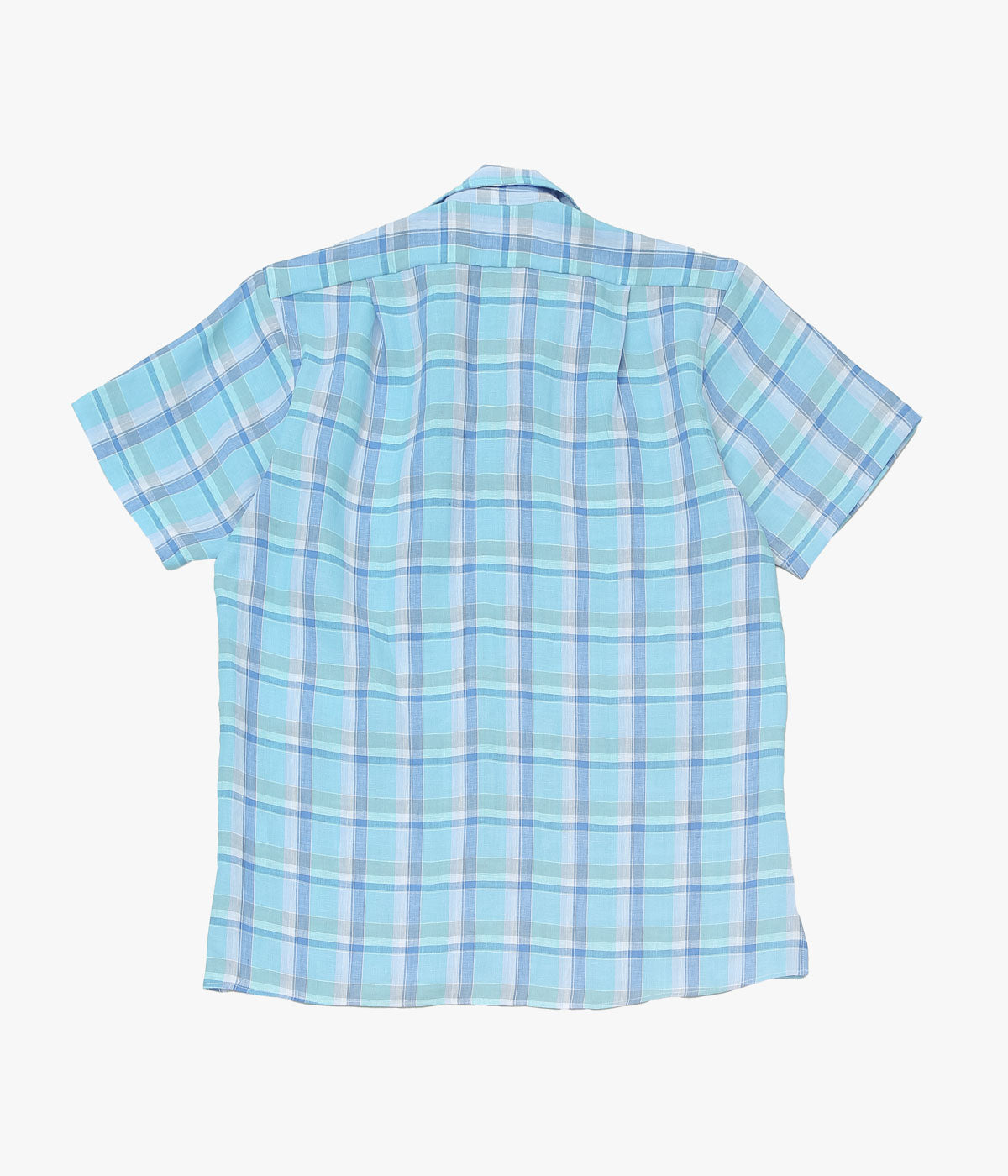 INDIVIDUALIZED SHIRTS ''PALM BEACH (ATHLETIC FIT CAMP COLLAR S/S)'' (BLUE)