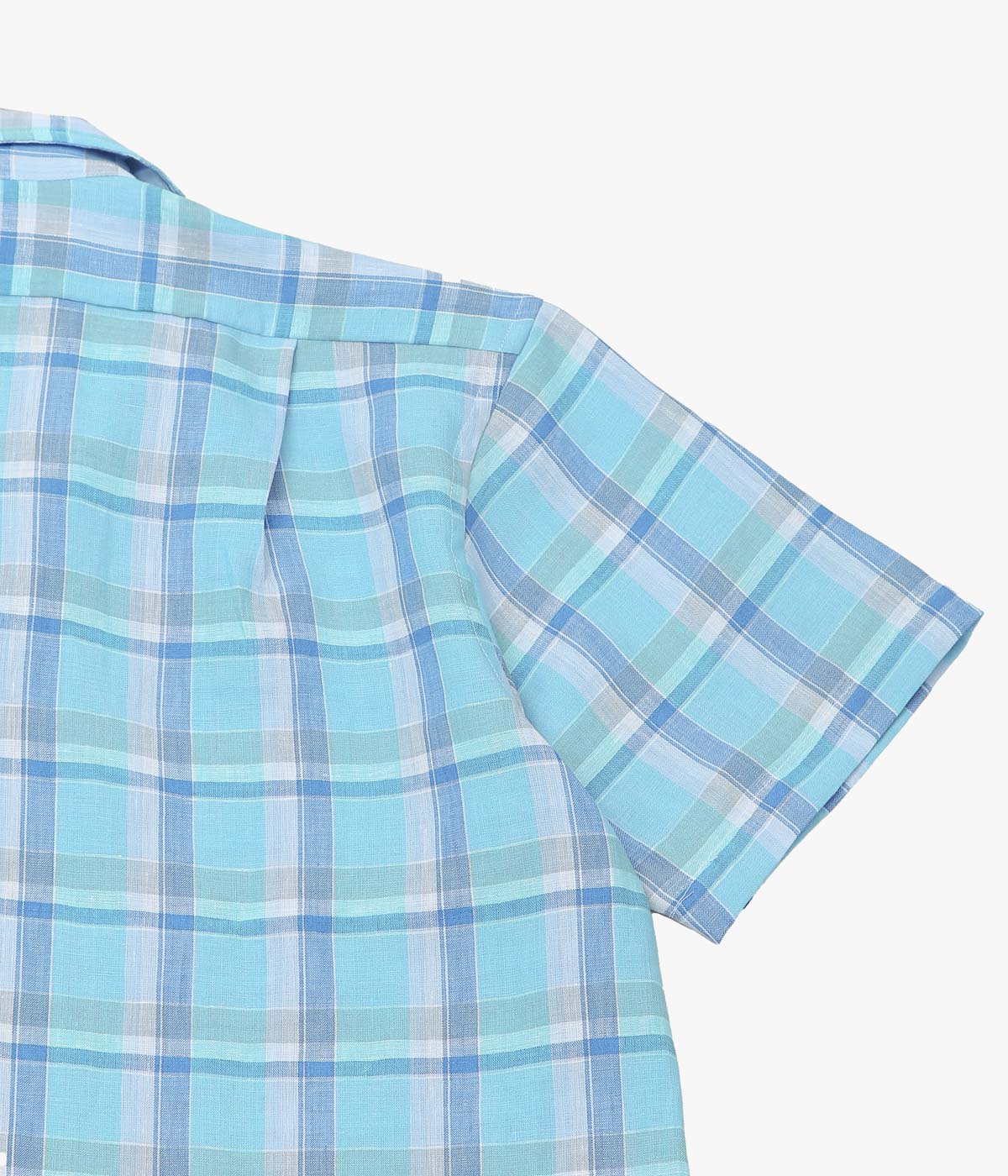 INDIVIDUALIZED SHIRTS ''PALM BEACH (ATHLETIC FIT CAMP COLLAR S/S)'' (BLUE)