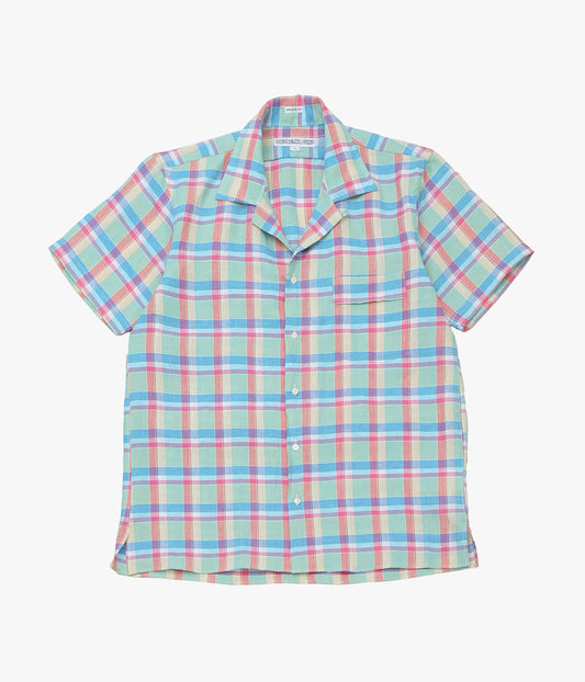 INDIVIDUALIZED SHIRTS ''PALM BEACH(ATHLETIC FIT CAMP COLLAR S/S) '' (MULTI)