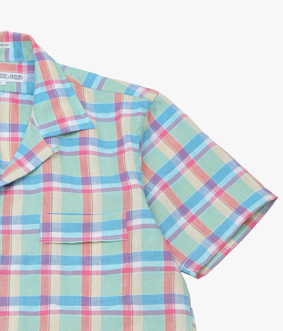 INDIVIDUALIZED SHIRTS ''PALM BEACH(ATHLETIC FIT CAMP COLLAR S/S) '' (MULTI)