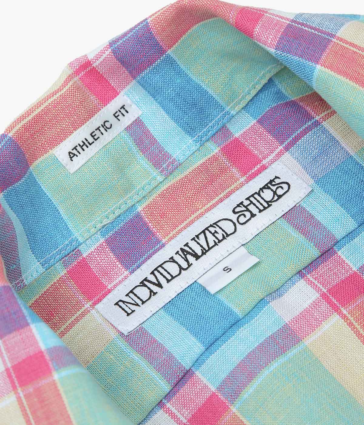 INDIVIDUALIZED SHIRTS ''PALM BEACH(ATHLETIC FIT CAMP COLLAR S/S) '' (MULTI)