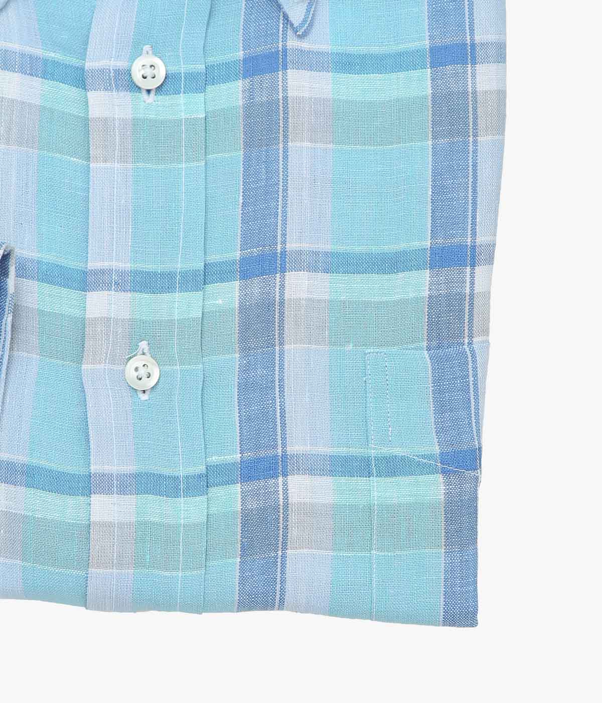 INDIVIDUALIZED SHIRTS ''PALM BEACH (RELAXED FIT BUTTON DOWN SHIRT)'' (BLUE)