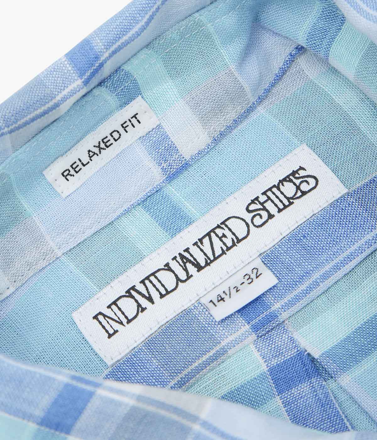 INDIVIDUALIZED SHIRTS ''PALM BEACH (RELAXED FIT BUTTON DOWN SHIRT)'' (BLUE)