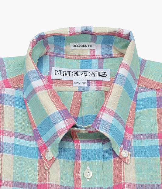 INDIVIDUALIZED SHIRTS "PALM BEACH (RELAXED FIT BUTTON DOWN SHIRT)" (MULTI)