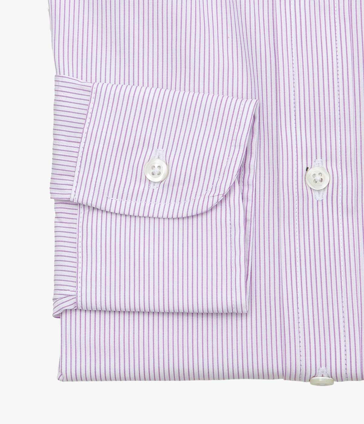 INDIVIDUALIZED SHIRTS ''PENCIL STRIPE (CLASSIC FIT BUTTON DOWN SHIRT)'' (LILAC)