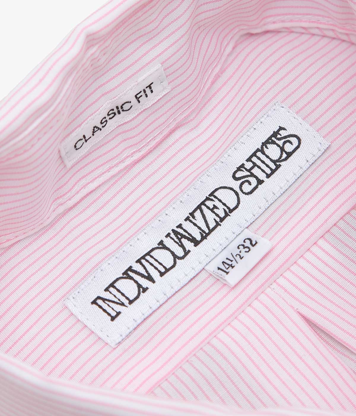 INDIVIDUALIZED SHIRTS ''PENCIL STRIPE (CLASSIC FIT BUTTON DOWN SHIRT)'' (PINK)