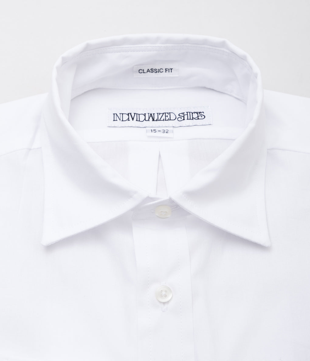 INDIVIDUALIZED SHIRTS ''PIMA BLOAD CLOTH (CLASSIC FIT H7SM MIDIUM SPREAD)'' (WHITE)