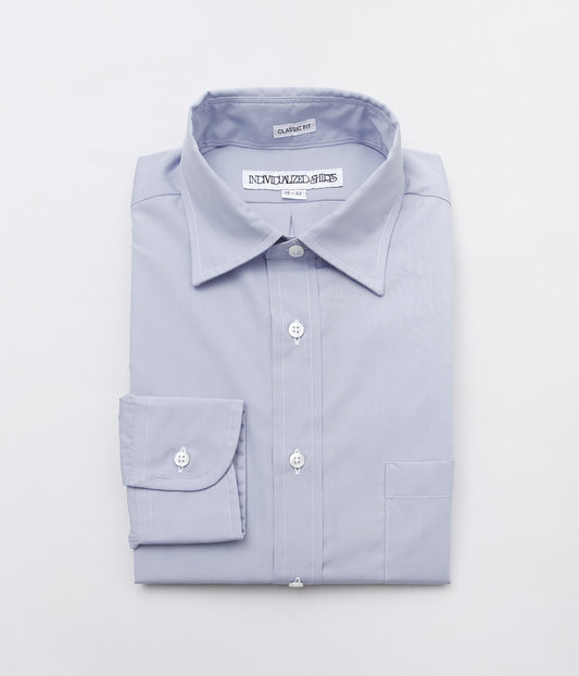 INDIVIDUALIZED SHIRTS ''PIMA BLOAD CLOTH (CLASSIC FIT H7SM MIDIUM SPREAD)'' (BLUE)