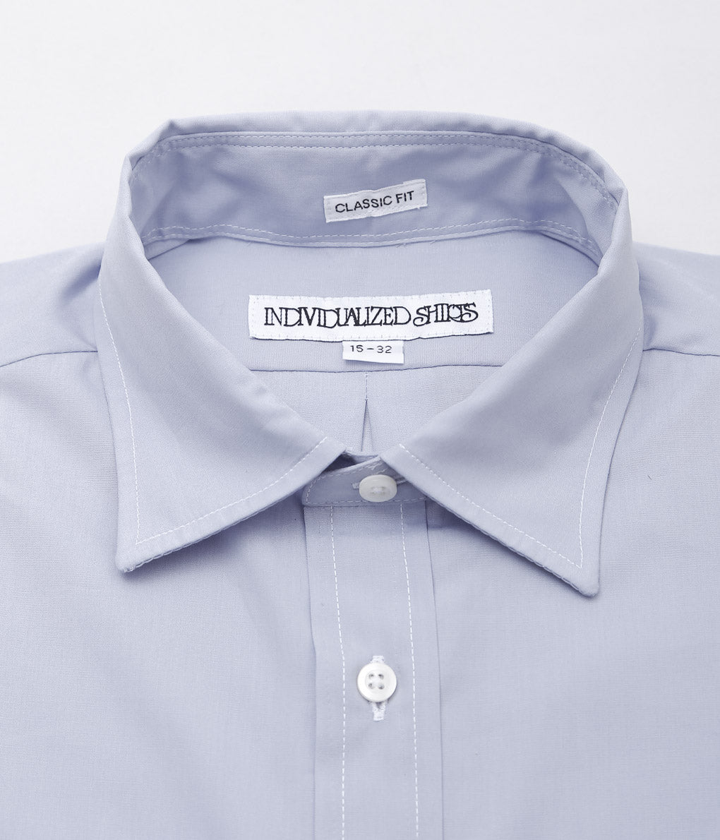 INDIVIDUALIZED SHIRTS ''PIMA BLOAD CLOTH (CLASSIC FIT H7SM MIDIUM SPREAD)'' (BLUE)