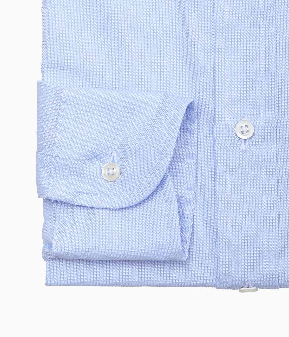 INDIVIDUALIZED SHIRTS ''PIMA DOBBY CLOTH(CLASSIC FIT BUTTON DOWN SHIRT)'' (BLUE)