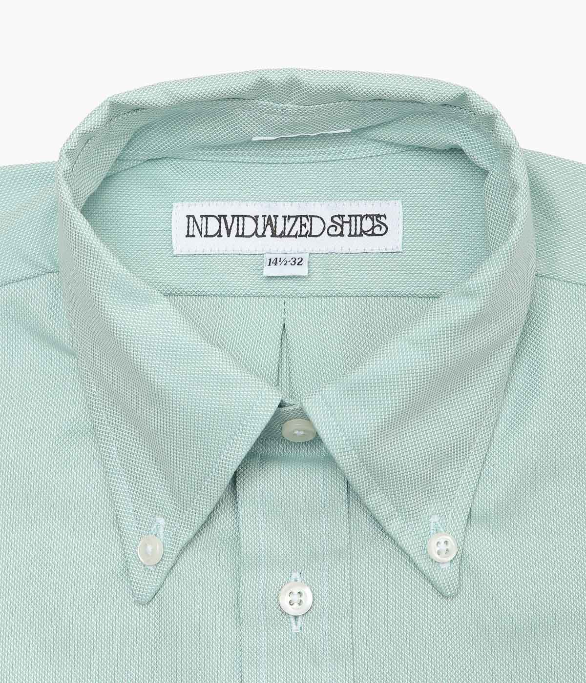 INDIVIDUALIZED SHIRTS ''PIMA DOBBY CLOTH(CLASSIC FIT BUTTON DOWN SHIRT)'' (GREEN)