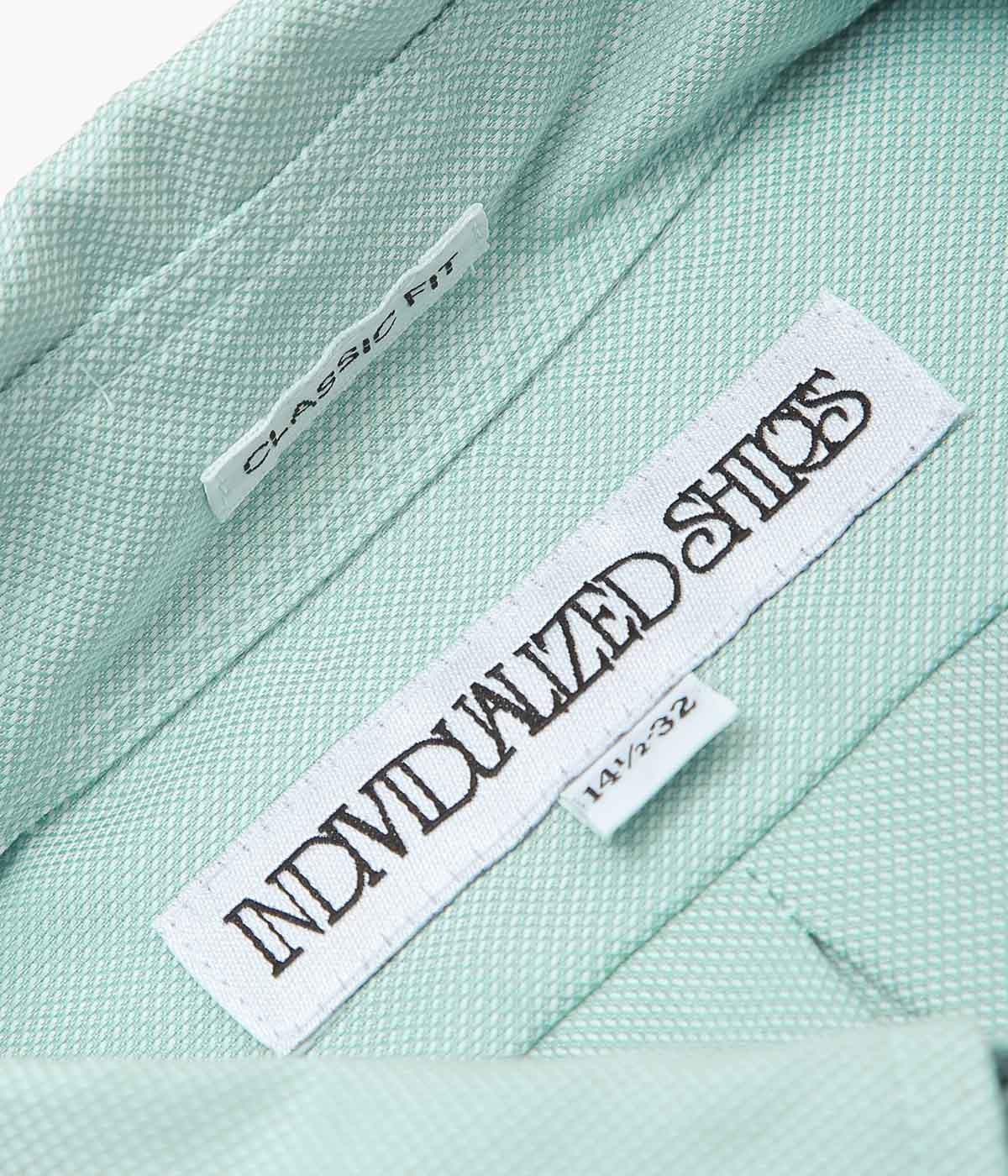 INDIVIDUALIZED SHIRTS ''PIMA DOBBY CLOTH(CLASSIC FIT BUTTON DOWN SHIRT)'' (GREEN)