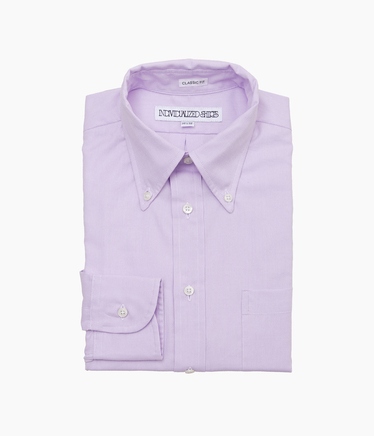 INDIVIDUALIZED SHIRTS ''PIMA DOBBY CLOTH(CLASSIC FIT BUTTON DOWN SHIRT)'' (LILAC)