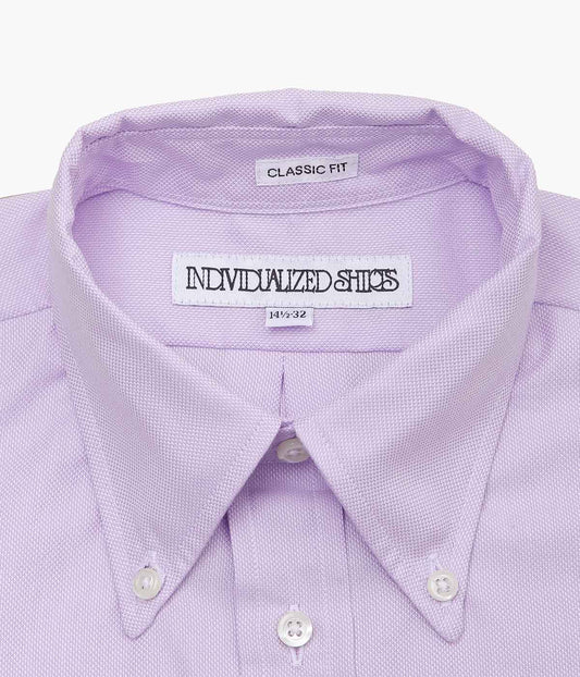 INDIVIDUALIZED SHIRTS ''PIMA DOBBY CLOTH(CLASSIC FIT BUTTON DOWN SHIRT)'' (LILAC)