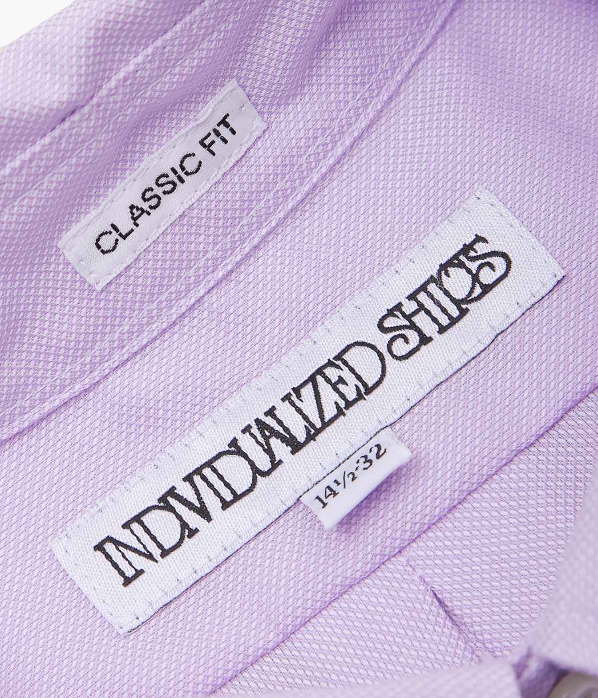 INDIVIDUALIZED SHIRTS ''PIMA DOBBY CLOTH(CLASSIC FIT BUTTON DOWN SHIRT)'' (LILAC)