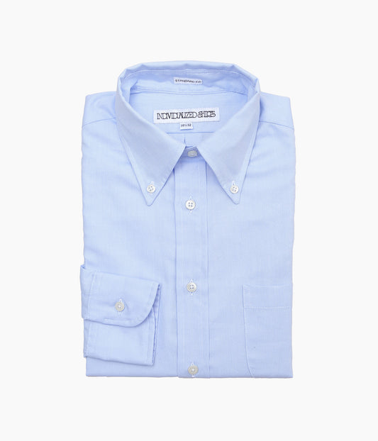 INDIVIDUALIZED SHIRTS ''PIMA DOBBY CLOTH(STANDARD FIT BUTTON DOWN SHIRT)'' (BLUE)