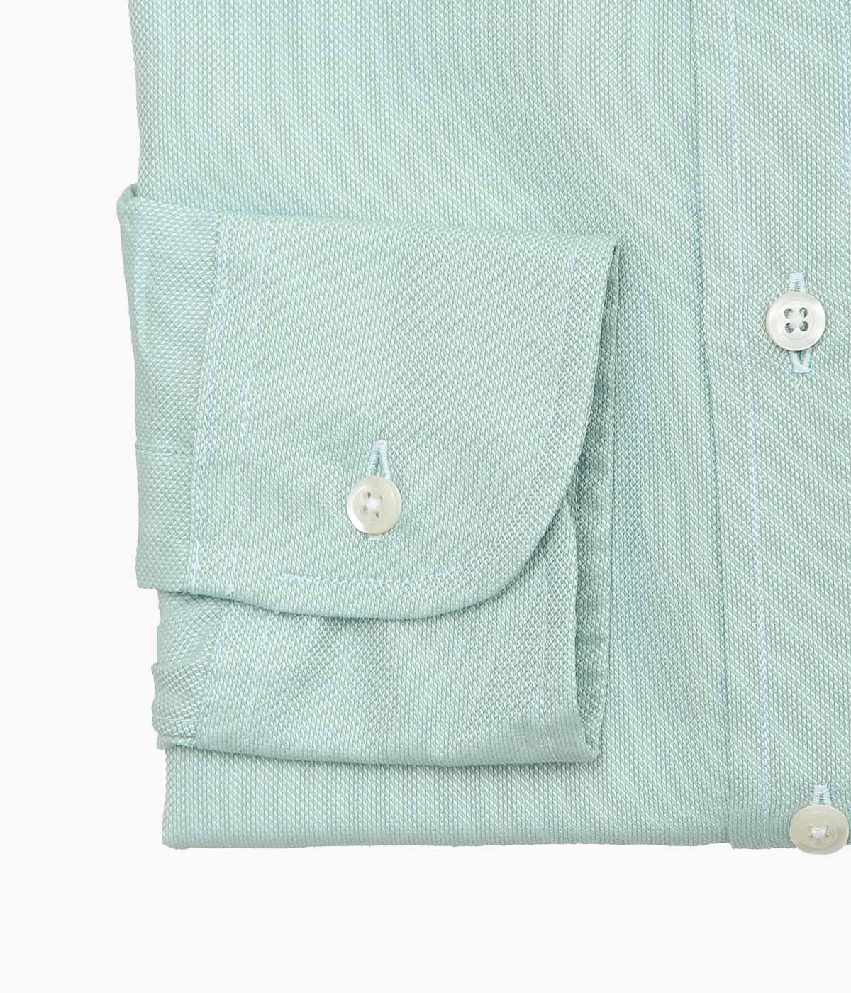 INDIVIDUALIZED SHIRTS ''PIMA DOBBY CLOTH(STANDARD FIT BUTTON DOWN SHIRT)'' (GREEN)