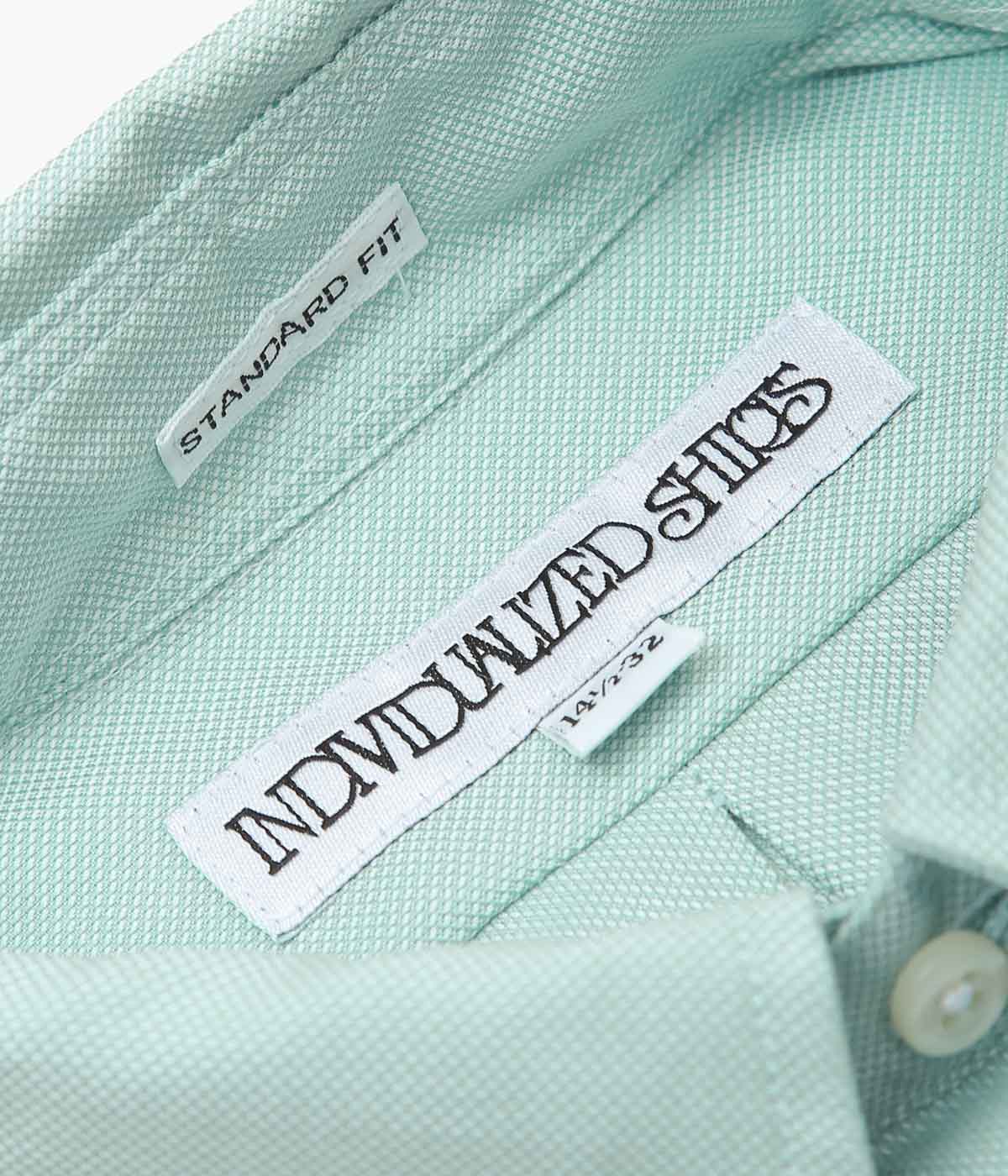 INDIVIDUALIZED SHIRTS ''PIMA DOBBY CLOTH(STANDARD FIT BUTTON DOWN SHIRT)'' (GREEN)