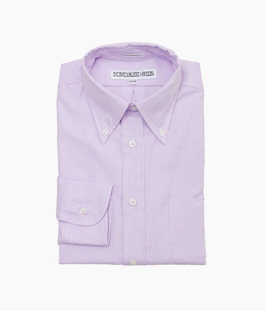 INDIVIDUALIZED SHIRTS ''PIMA DOBBY CLOTH(STANDARD FIT BUTTON DOWN SHIRT)'' (LILAC)