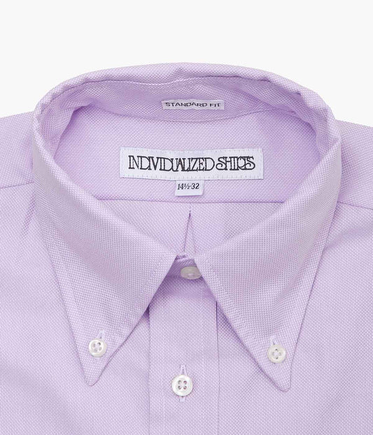 INDIVIDUALIZED SHIRTS ''PIMA DOBBY CLOTH(STANDARD FIT BUTTON DOWN SHIRT)'' (LILAC)