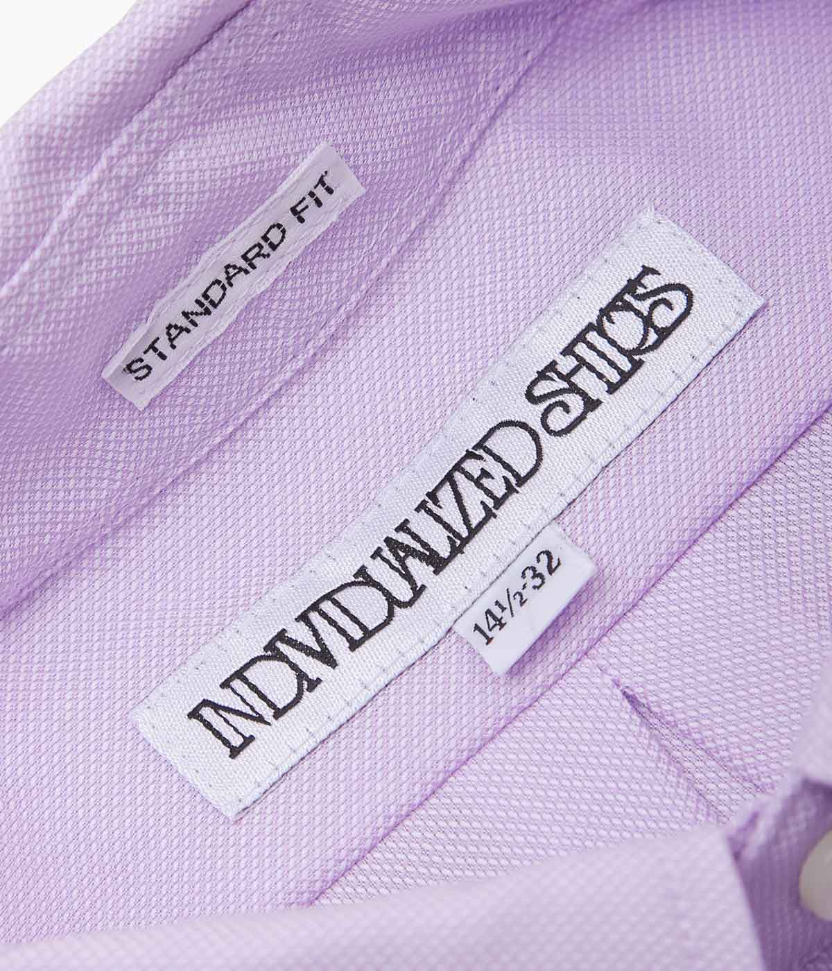 INDIVIDUALIZED SHIRTS ''PIMA DOBBY CLOTH(STANDARD FIT BUTTON DOWN SHIRT)'' (LILAC)