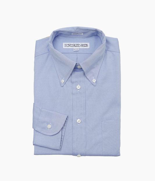 INDIVIDUALIZED SHIRTS ''PINPOINT OXFORD(CLASSIC FIT BUTTON DOWN SHIRT)'' (BLUE)
