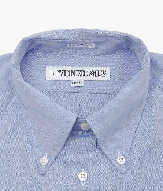 INDIVIDUALIZED SHIRTS ''PINPOINT OXFORD(CLASSIC FIT BUTTON DOWN SHIRT)'' (BLUE)
