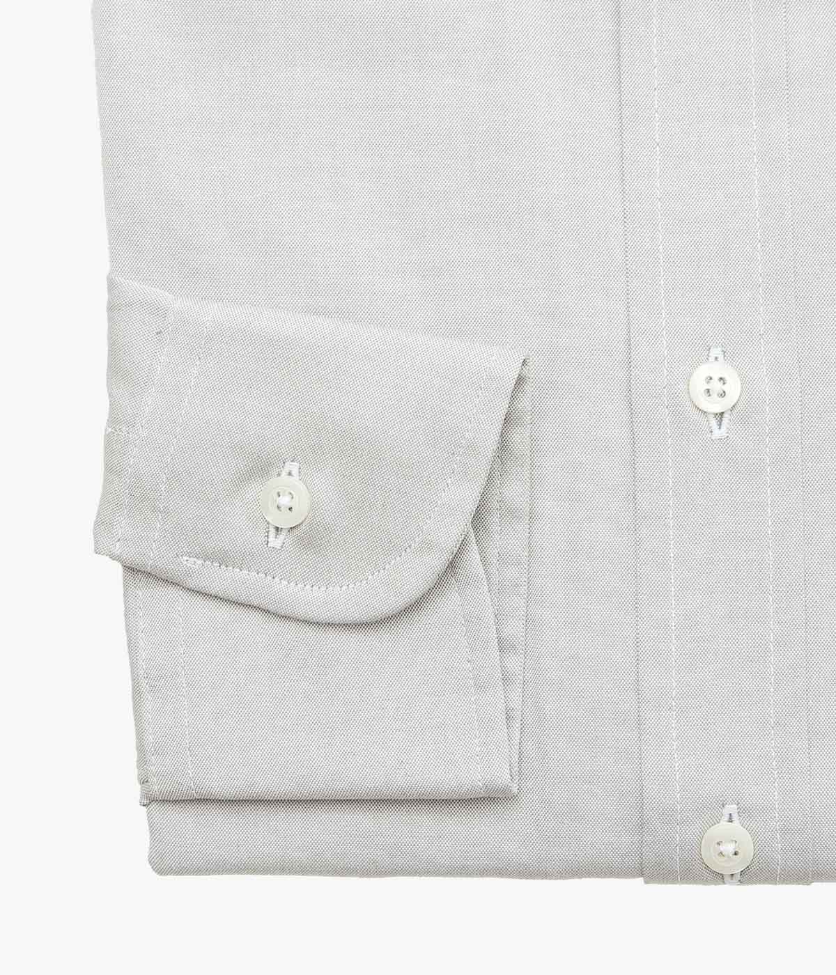 INDIVIDUALIZED SHIRTS''PINPOINT OXFORD (CLASSIC FIT BUTTON DOWN SHIRT)'' (LIGHT GREY)
