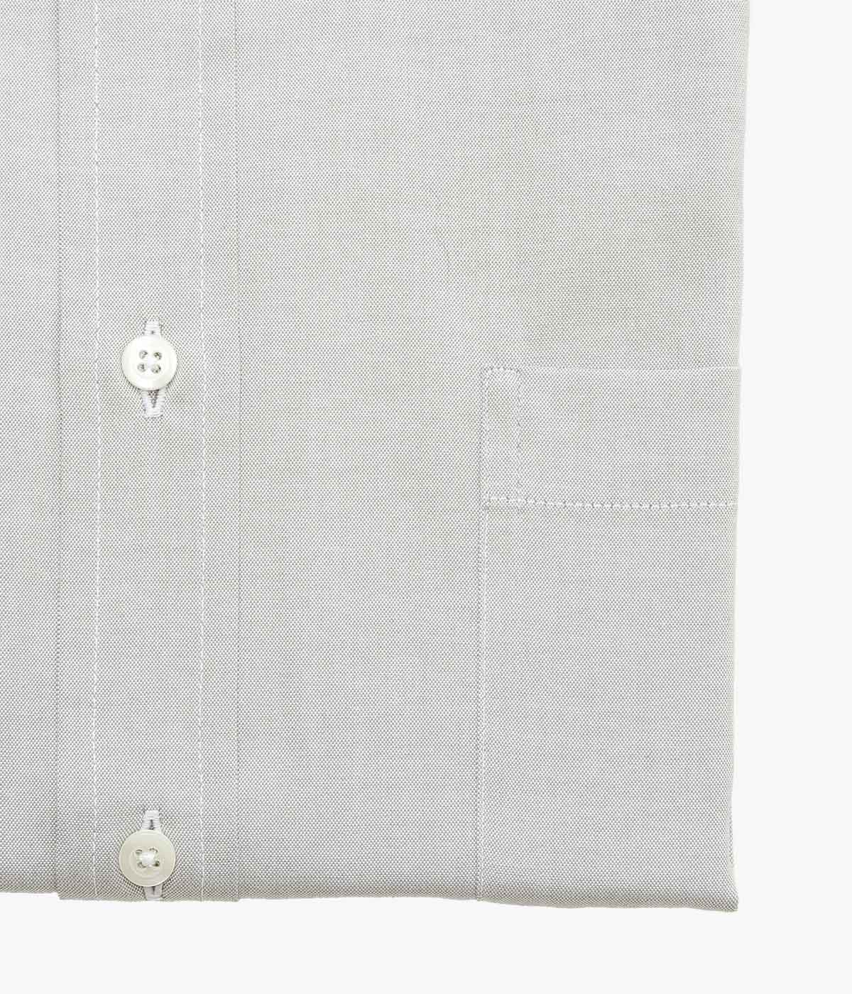 INDIVIDUALIZED SHIRTS''PINPOINT OXFORD (CLASSIC FIT BUTTON DOWN SHIRT)'' (LIGHT GREY)