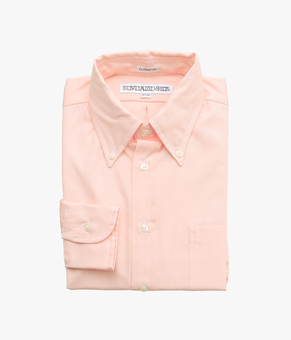INDIVIDUALIZED SHIRTS''PINPOINT OXFORD (CLASSIC FIT BUTTON DOWN SHIRT)'' (PINK)