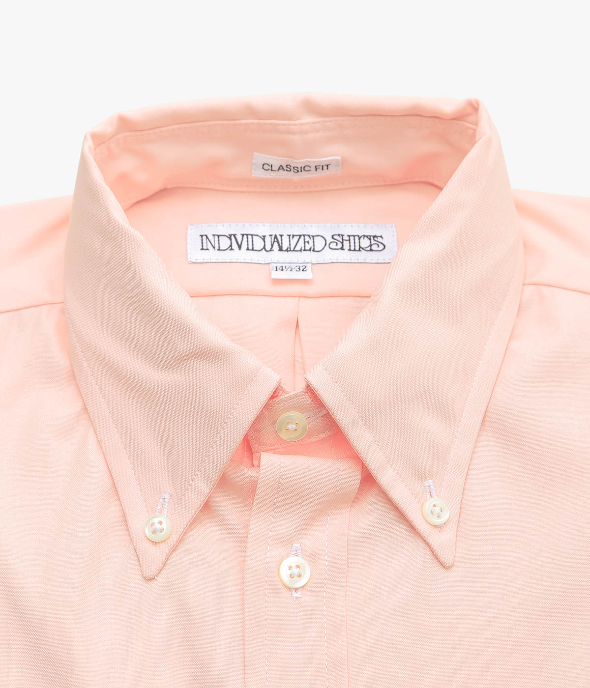 INDIVIDUALIZED SHIRTS''PINPOINT OXFORD (CLASSIC FIT BUTTON DOWN SHIRT)'' (PINK)