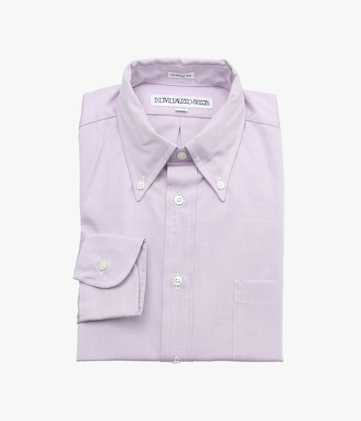 INDIVIDUALIZED SHIRTS''PINPOINT OXFORD (CLASSIC FIT BUTTON DOWN SHIRT)'' (PURPLE)