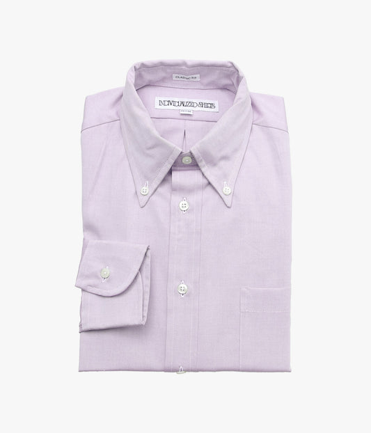 INDIVIDUALIZED SHIRTS''PINPOINT OXFORD (CLASSIC FIT BUTTON DOWN SHIRT)'' (PURPLE)