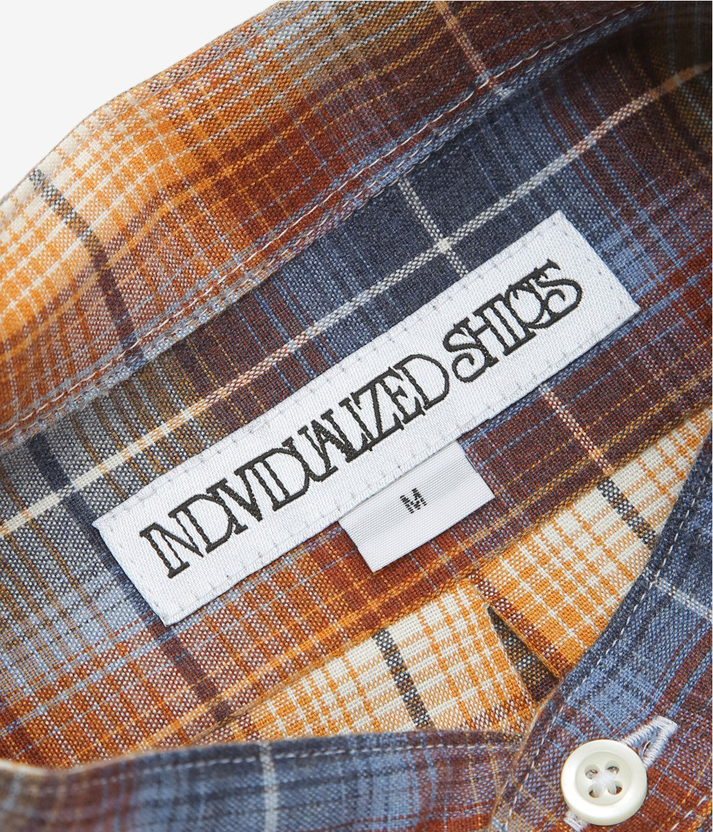 INDIVIDUALIZED SHIRTS ''POP OVER SHIRT'' (BROWN/BLUE)