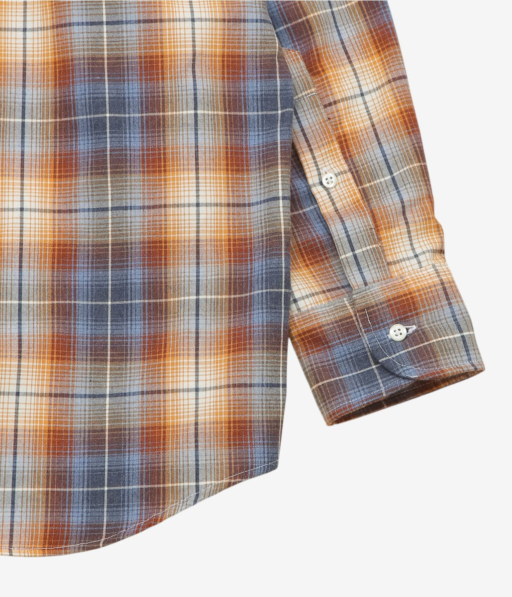 INDIVIDUALIZED SHIRTS ''POP OVER SHIRT'' (BROWN/BLUE)