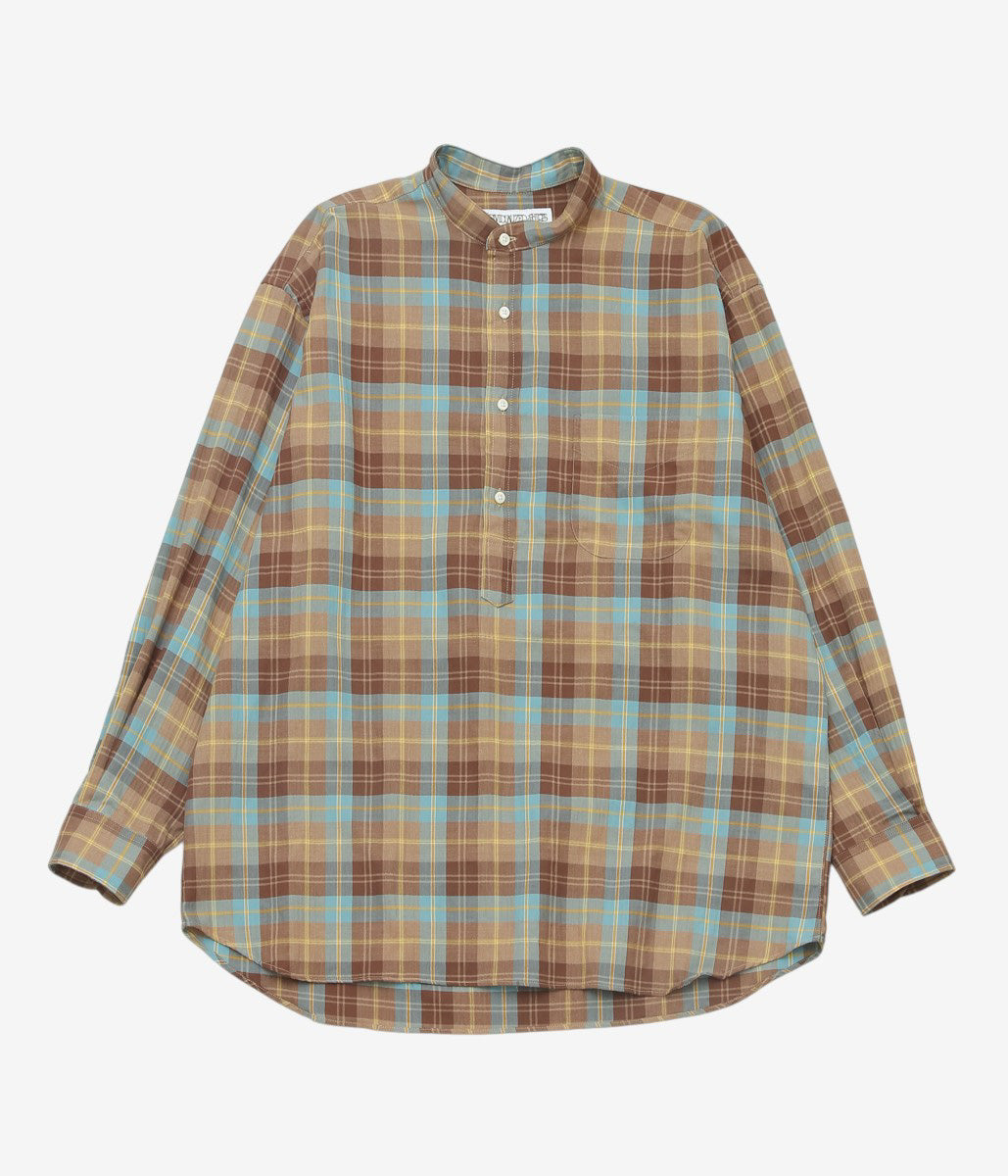 INDIVIDUALIZED SHIRTS ''POP OVER SHIRT'' (BROWN/BLUE/YELLOW)